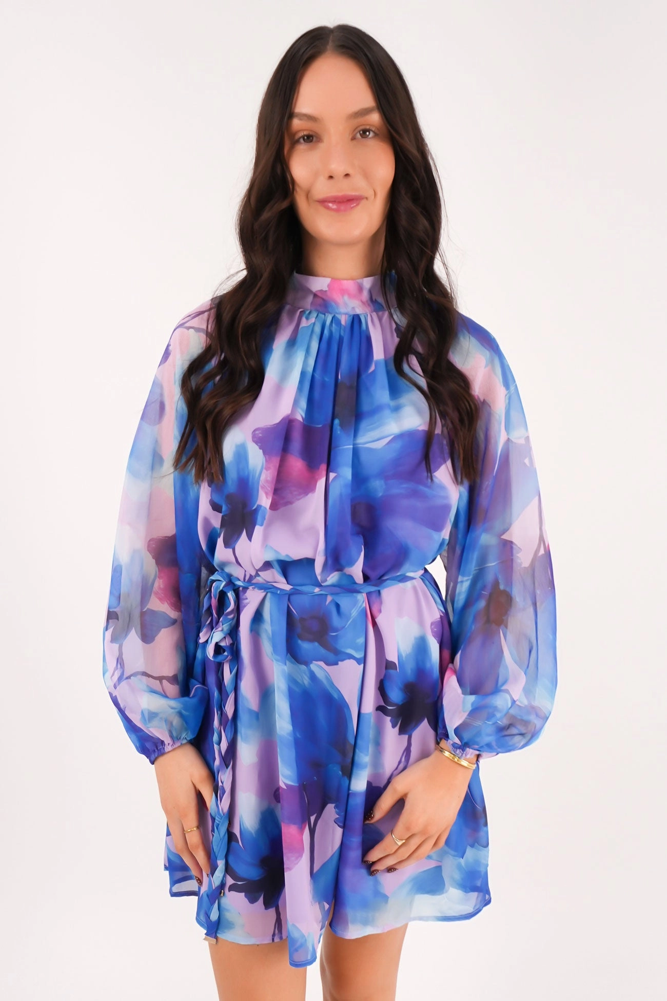 Meera Mini Dress Blue sale sharks