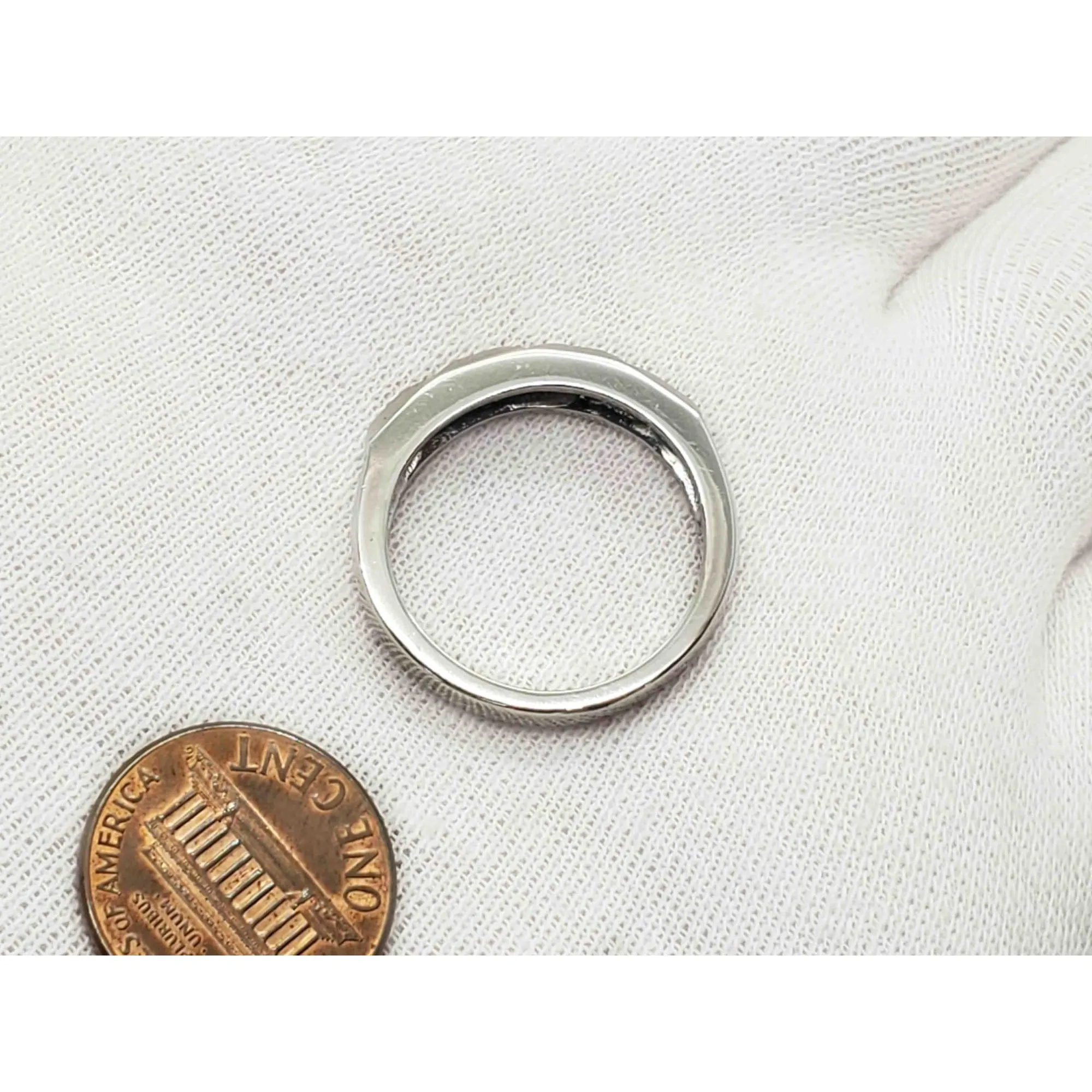 Men's 0.52 ctw Diamond Platinum Band Ring Size 9.5