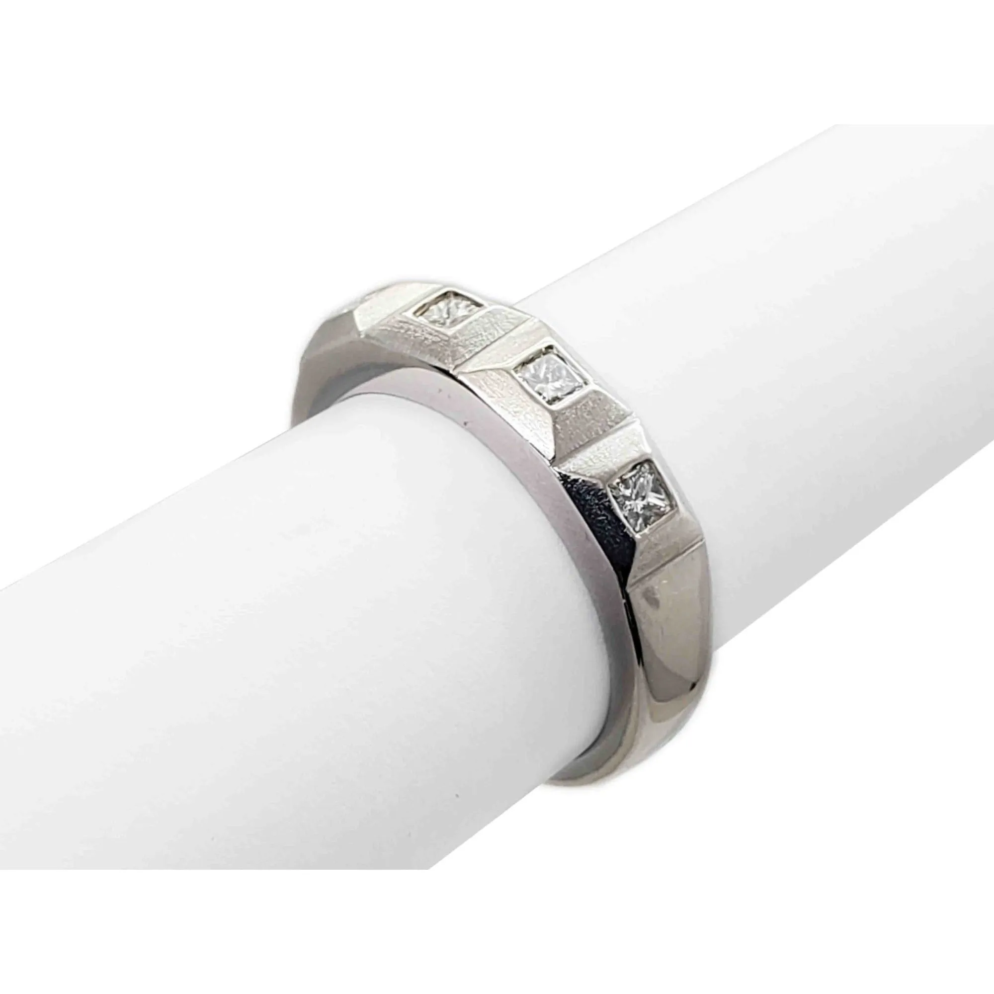 Men's 0.52 ctw Diamond Platinum Band Ring Size 9.5