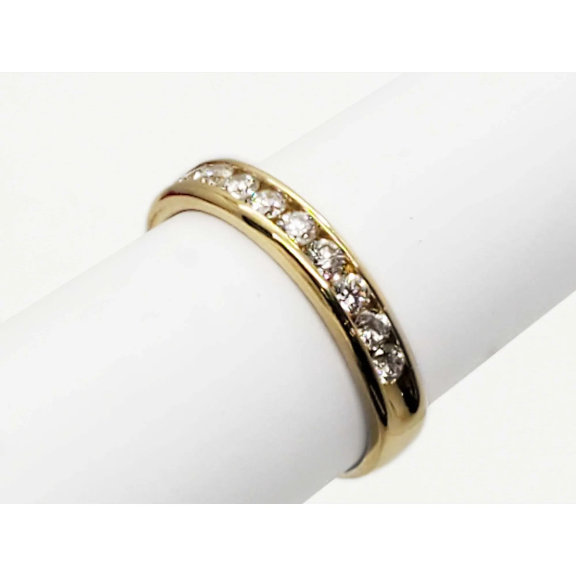 Men's 0.75 ctw Natural Diamond Channel-Set Band Ring 18k Gold Size 13