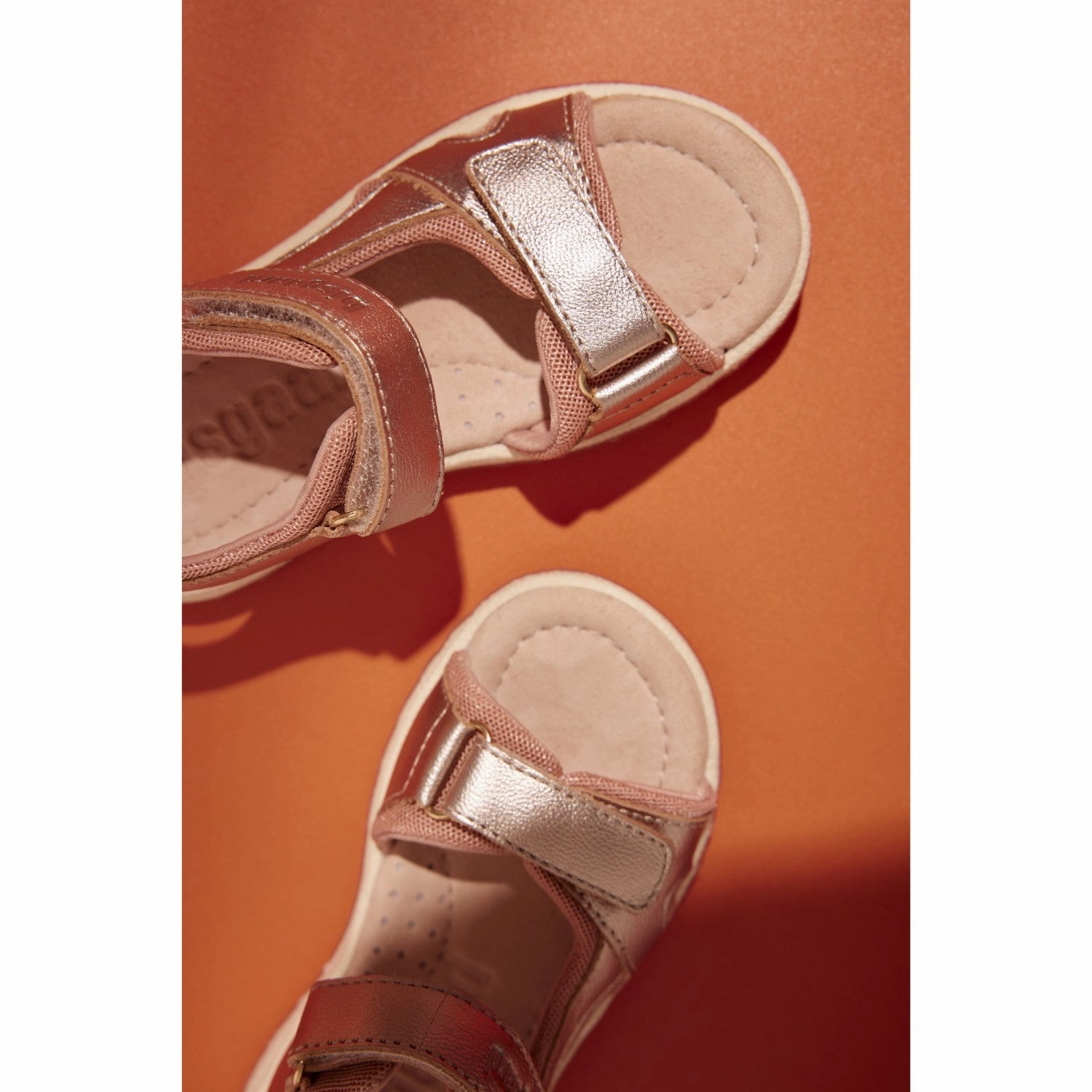 Mesh shoes Bisgaard Rose Gold Coco Sandal