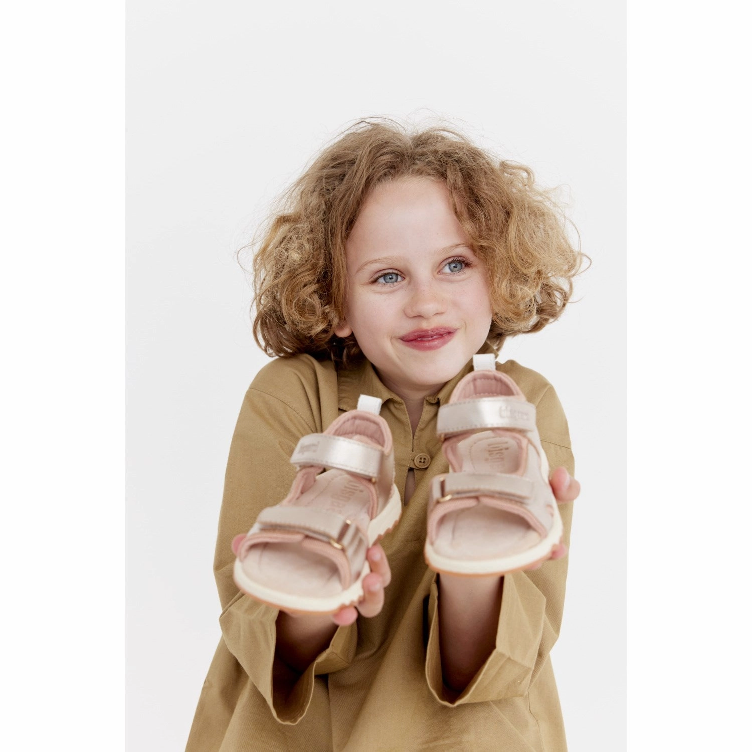 Mesh shoes Bisgaard Rose Gold Coco Sandal