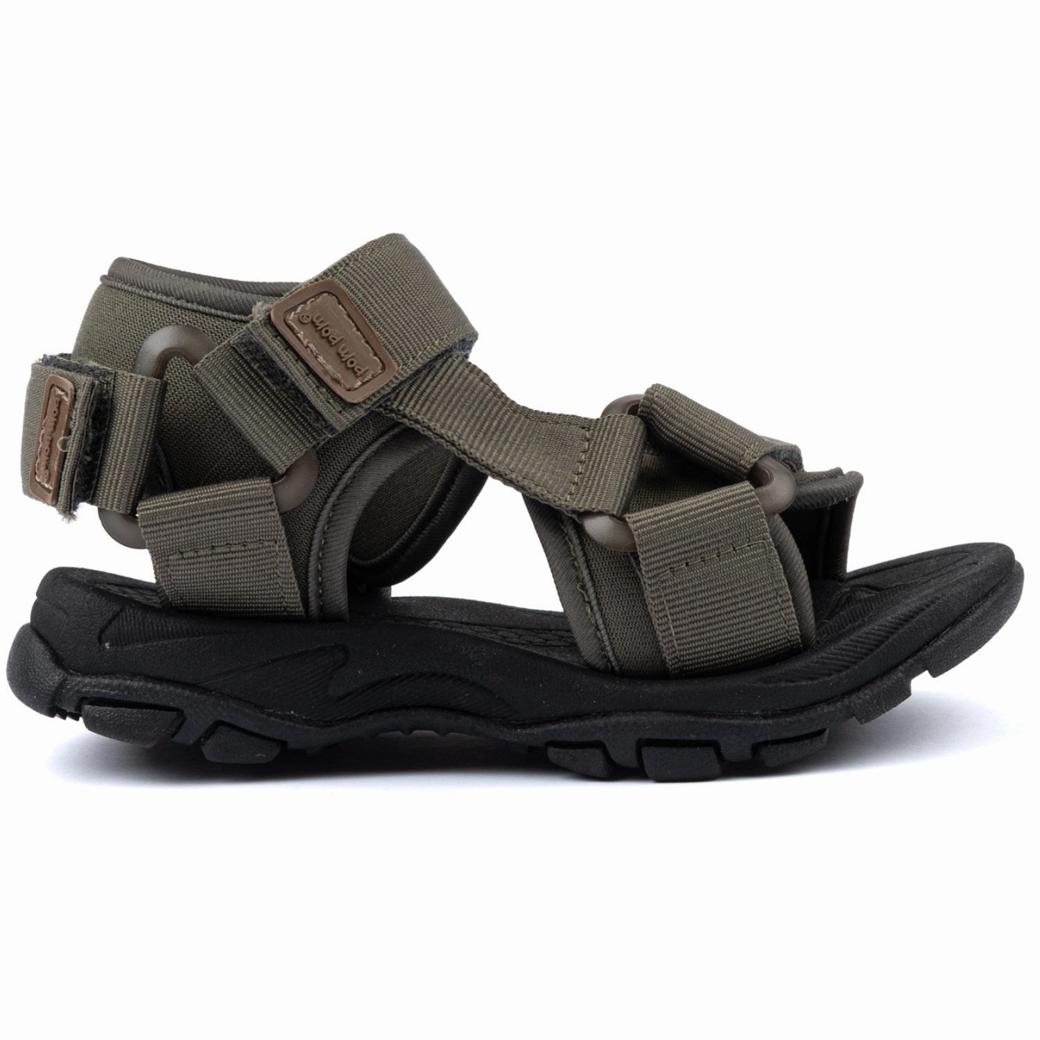 Mesh shoes Pom Pom Hunter Green Trecking Sandal Velcro