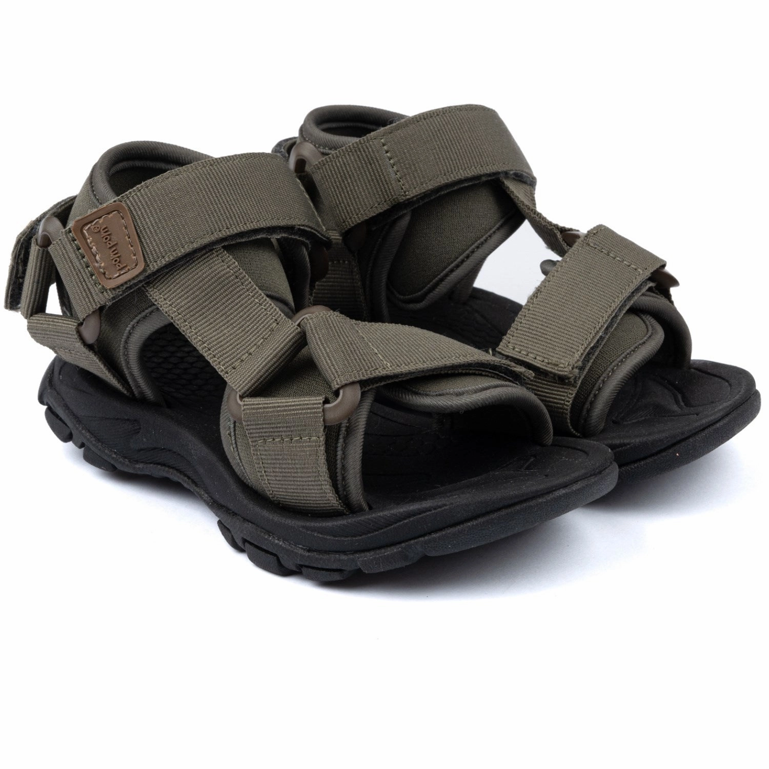 Mesh shoes Pom Pom Hunter Green Trecking Sandal Velcro Party shoes