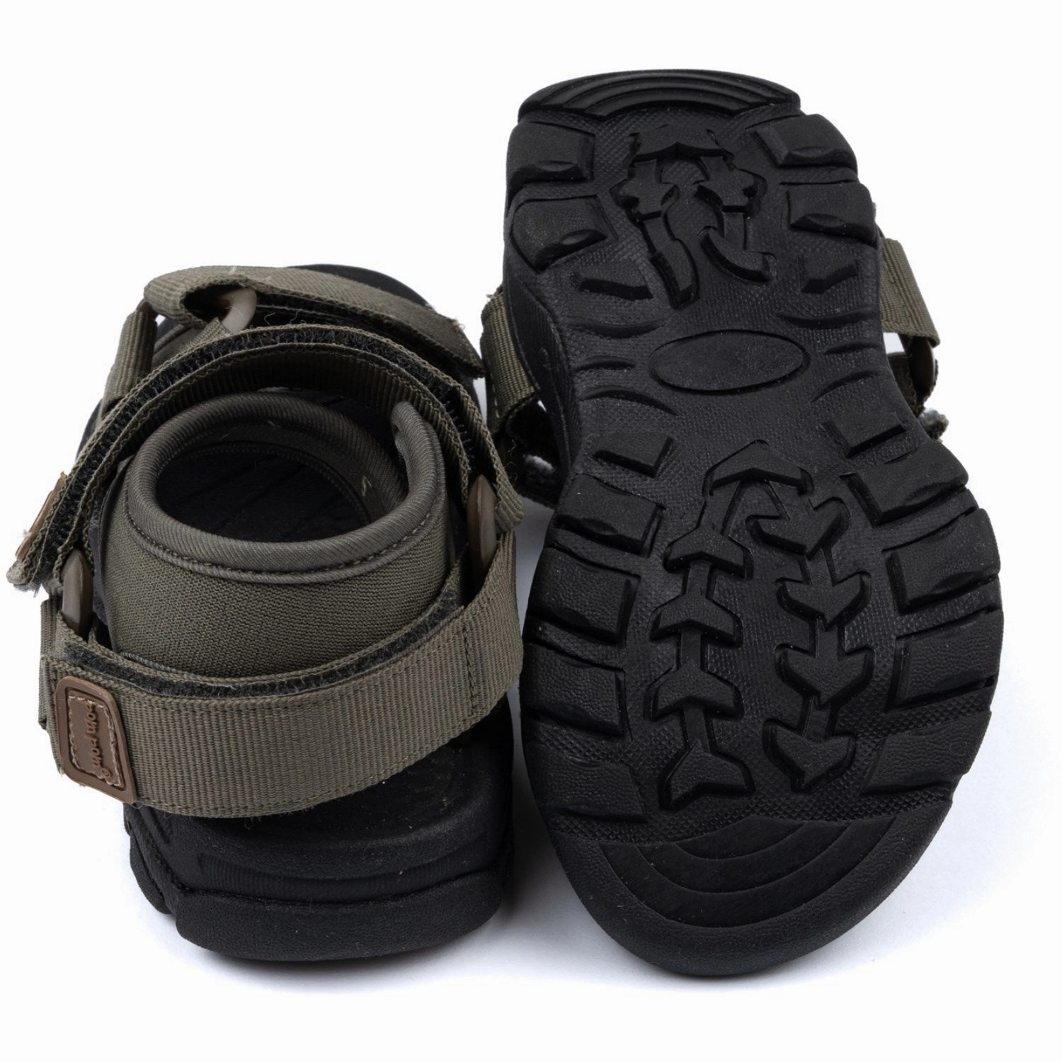 Mesh shoes Pom Pom Hunter Green Trecking Sandal Velcro