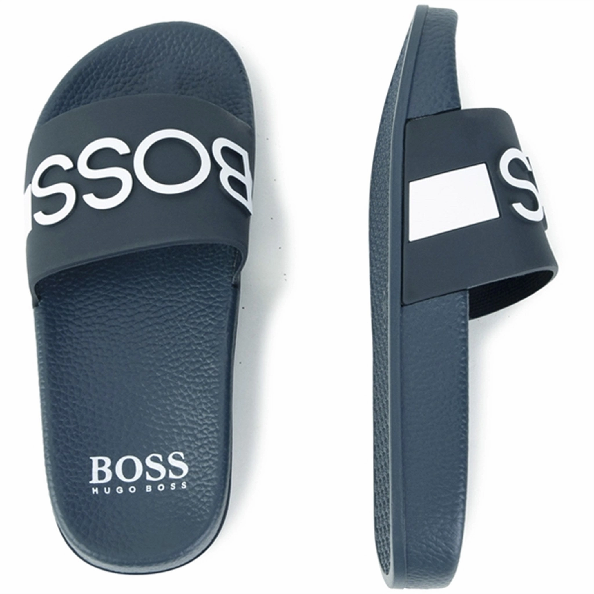 Metallic shoes Hugo Boss Aqua Slides Navy