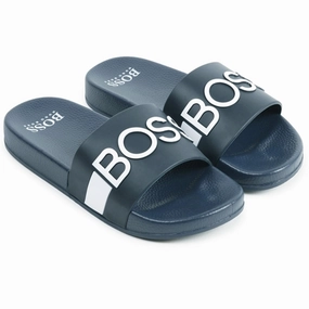 Metallic shoes Hugo Boss Aqua Slides Navy Waterproof shoes