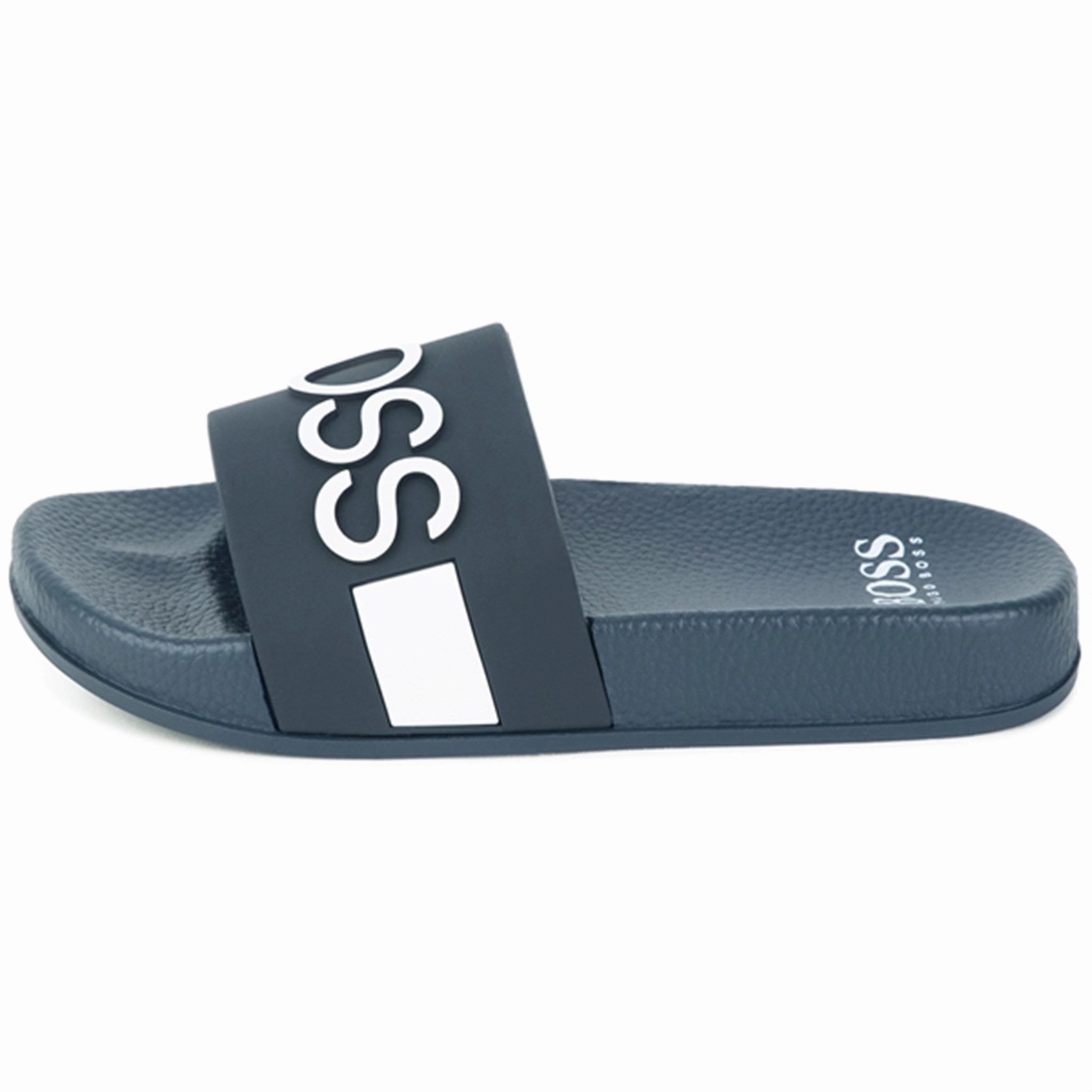 Metallic shoes Hugo Boss Aqua Slides Navy