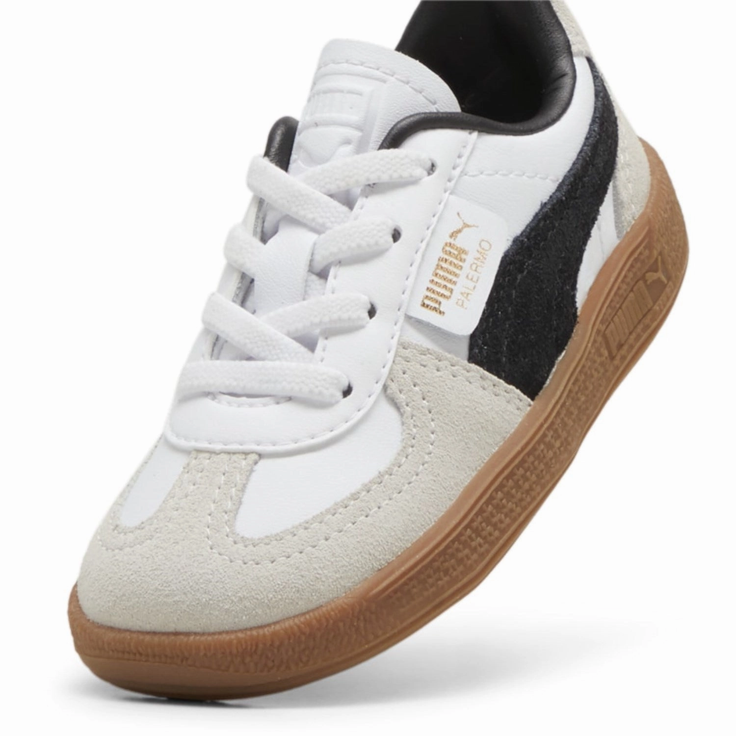 Metallic shoes Puma White Palermo Lth AC Inf Sneakers