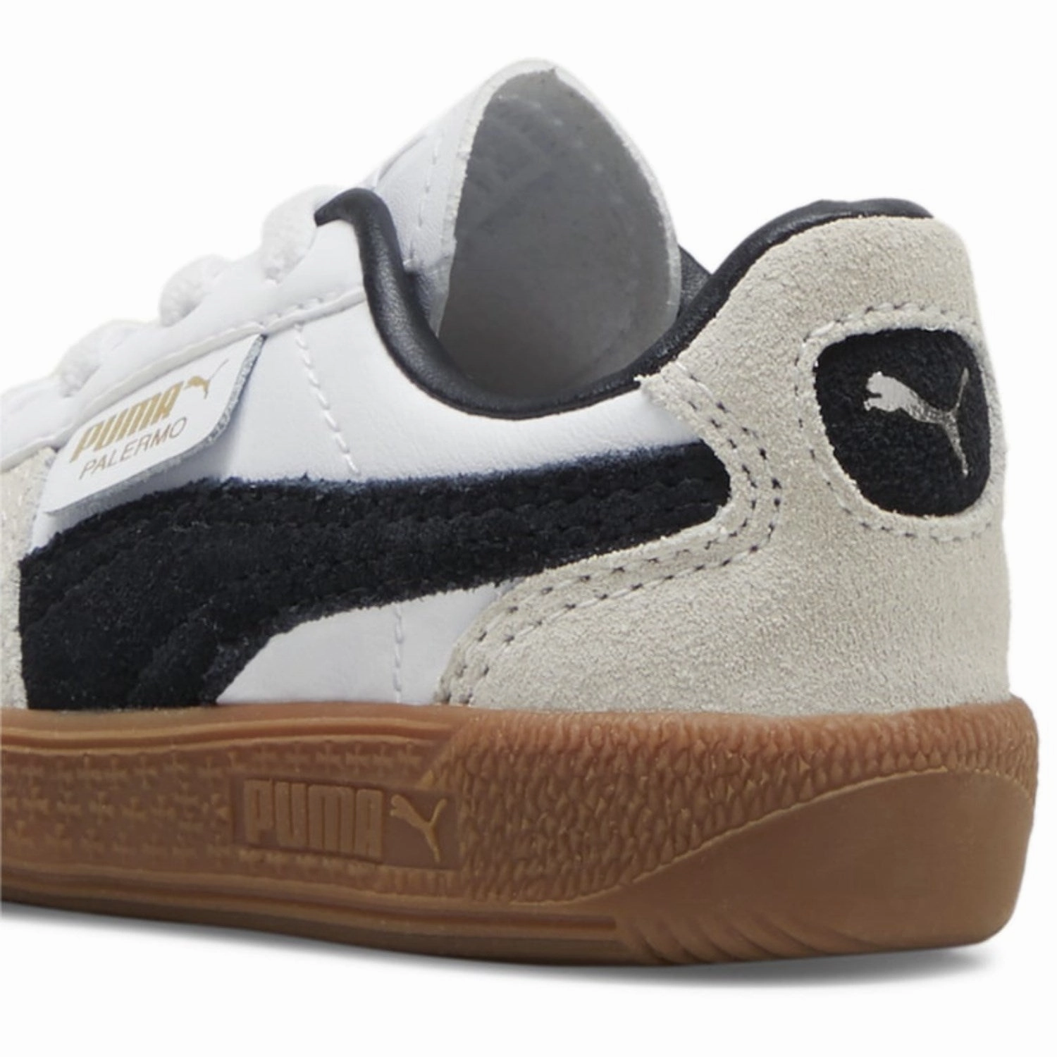 Metallic shoes Puma White Palermo Lth AC Inf Sneakers