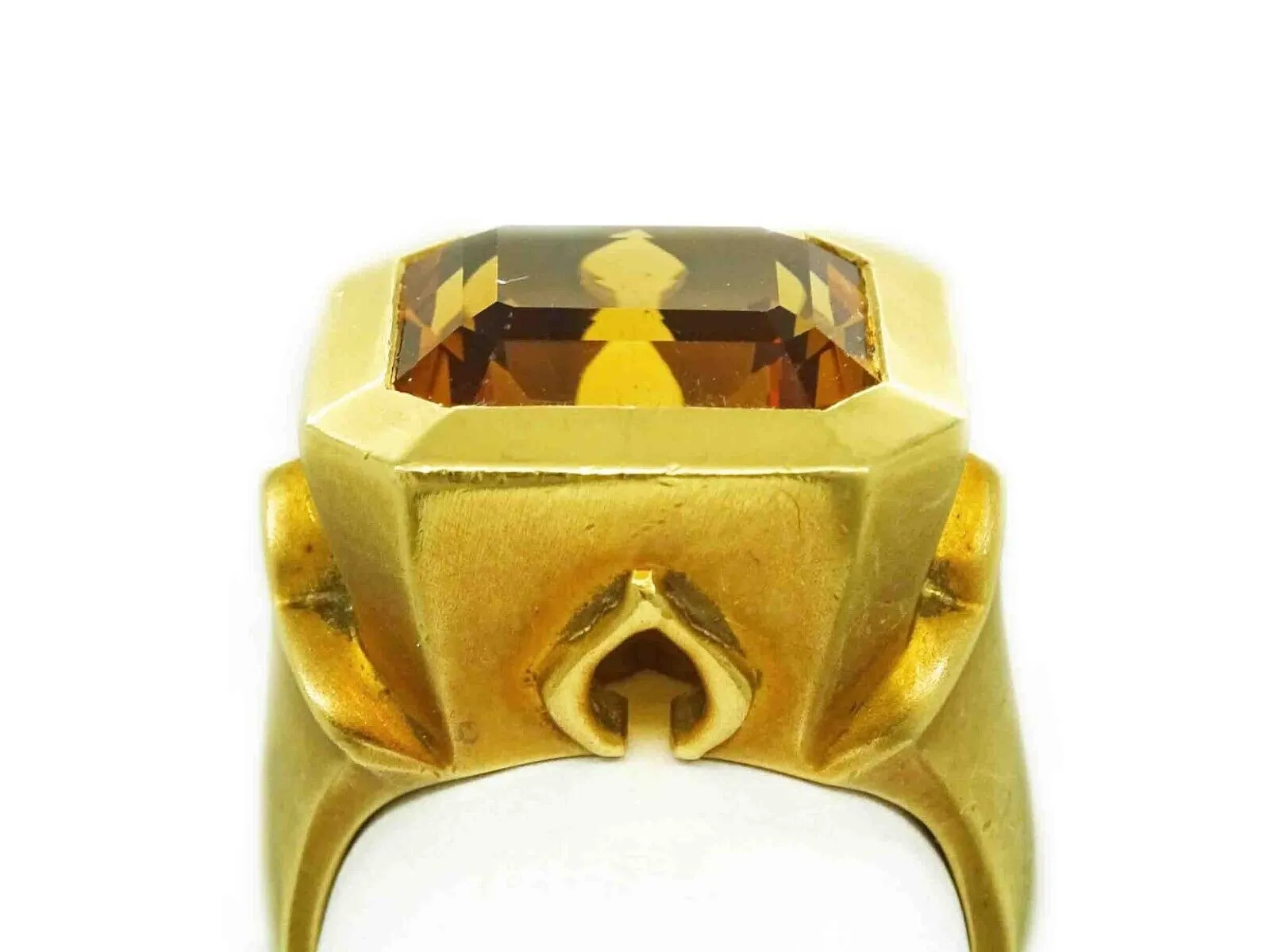 Michelle Mitchell 4.85ct Natural Palmeira Citrine Ring 18k Gold Size 6.25