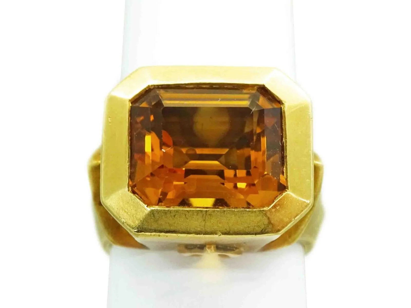 Michelle Mitchell 4.85ct Natural Palmeira Citrine Ring 18k Gold Size 6.25
