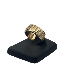 Mid-Century Carl Poul Petersen hand made 14K yellow Gold wide band