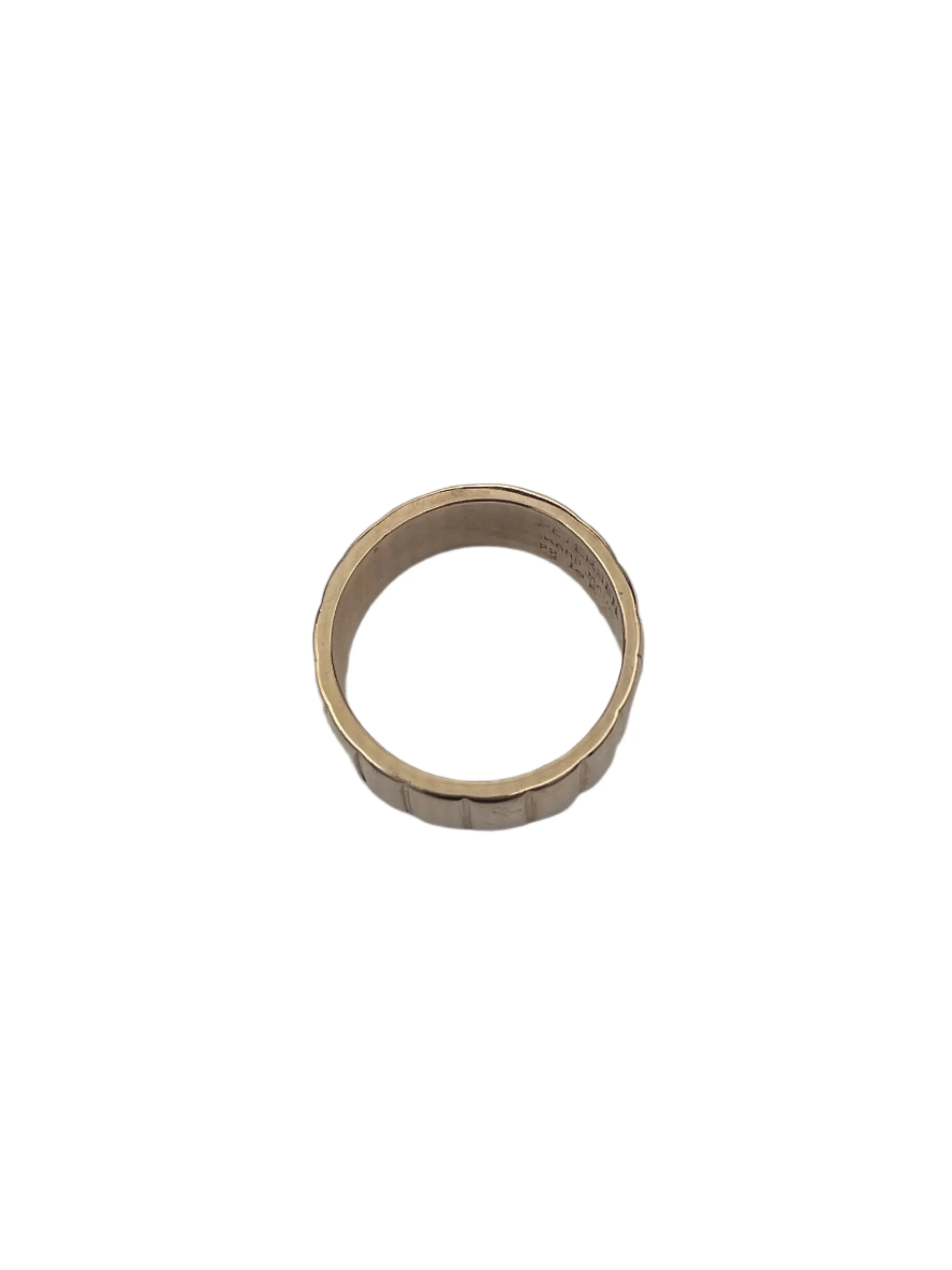 Mid-Century Carl Poul Petersen hand made 14K yellow Gold wide band