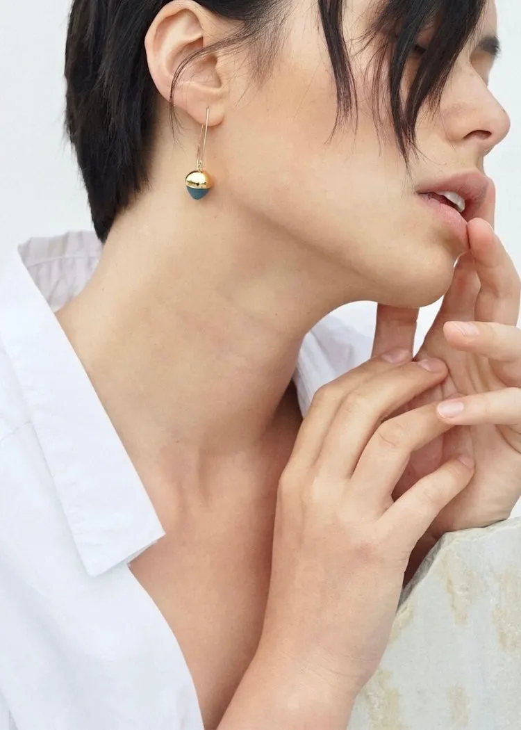 Mier Luo | Gold Dipped Acorns Earrings