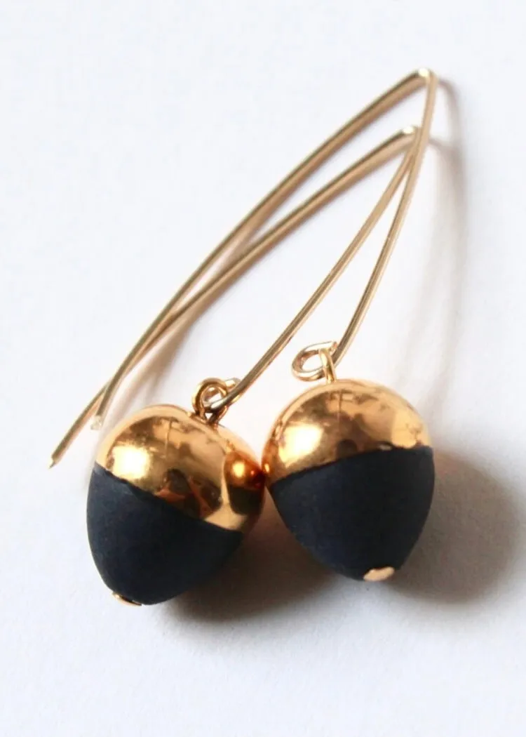 Mier Luo | Gold Dipped Acorns Earrings