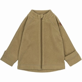 Mikk-Line Cotton Fleece Jacket Dried Herb Denim Casual
