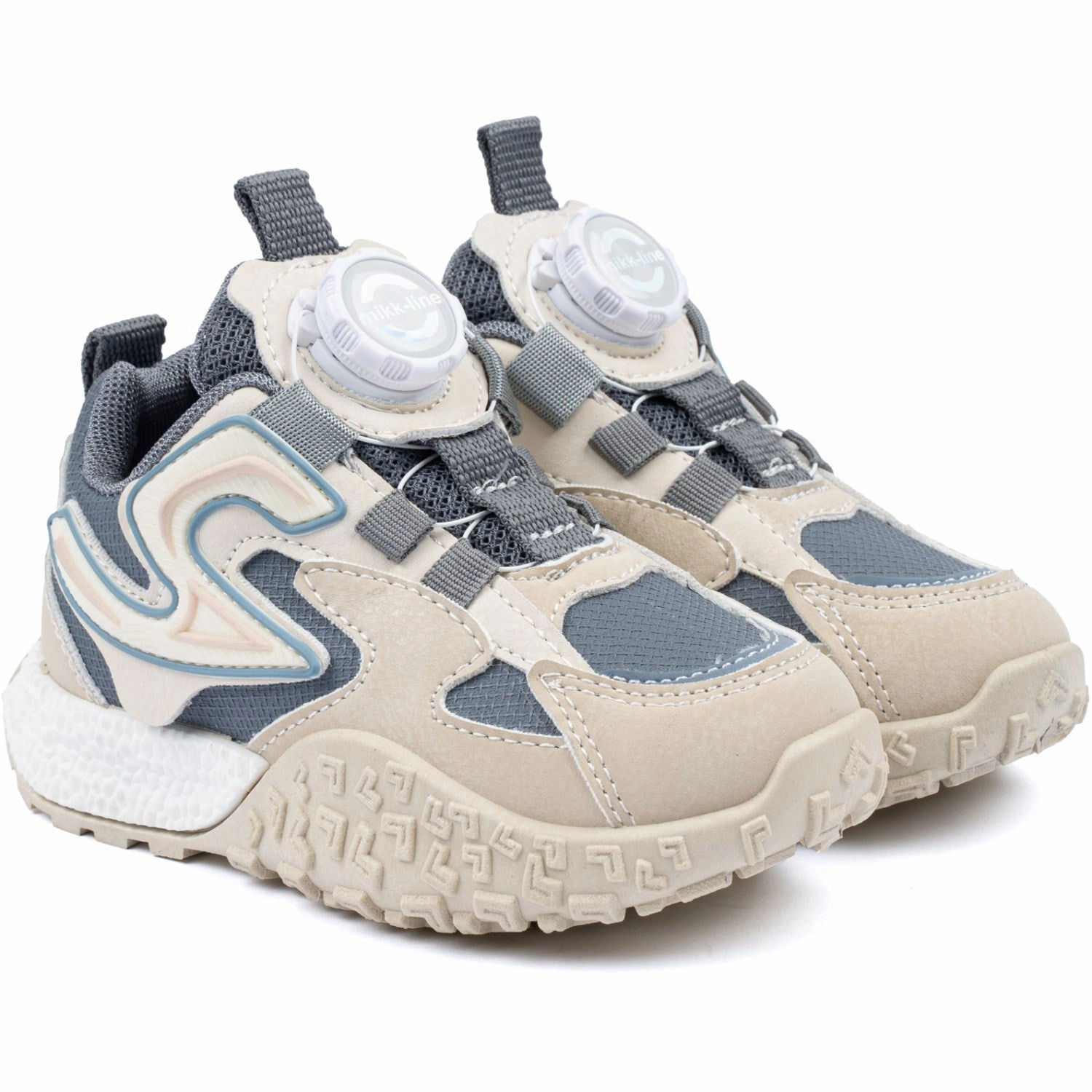 Mikk-Line Faded Denim Sneakers With Spin Boots Slip-on