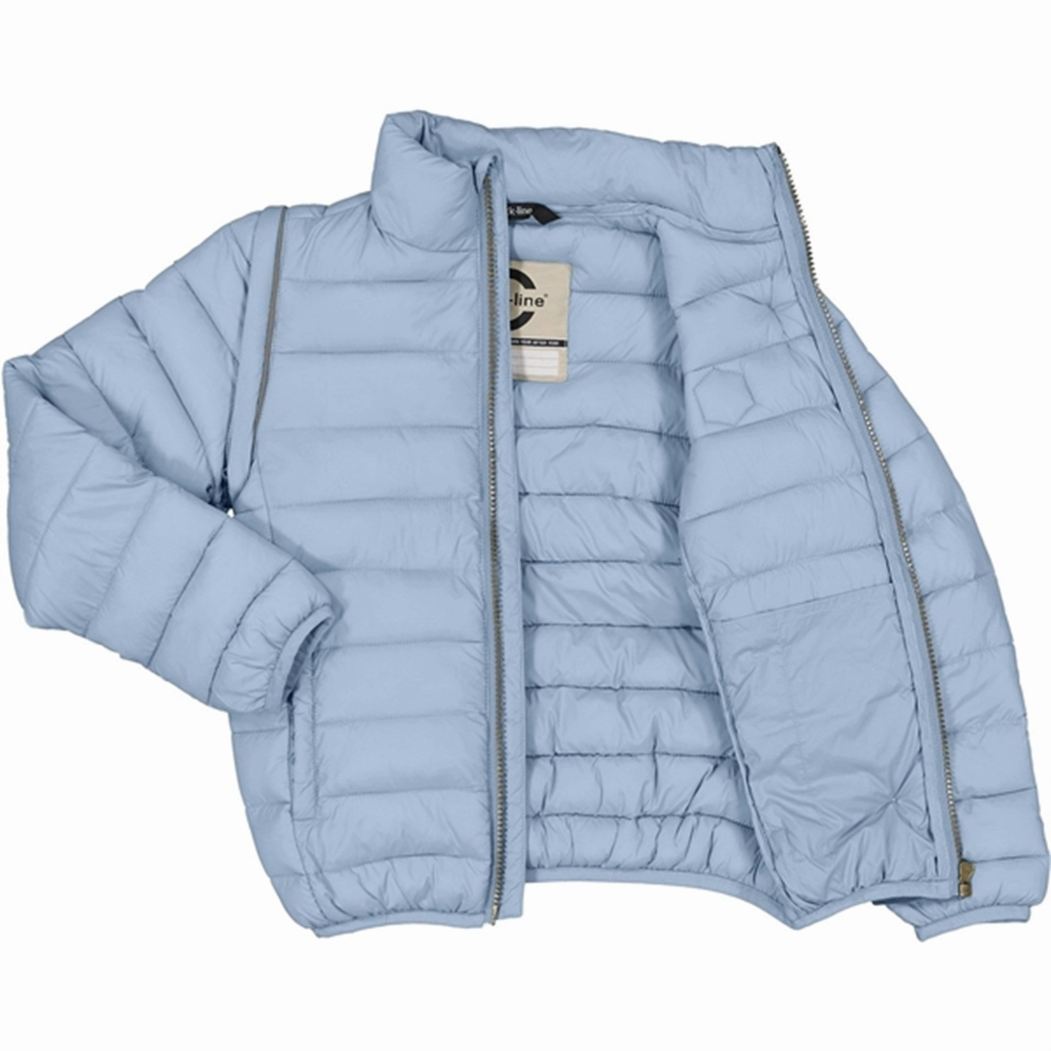 Mikk-Line Nylon Puffer 2 in 1 Jacket Faded Denim Minimalist