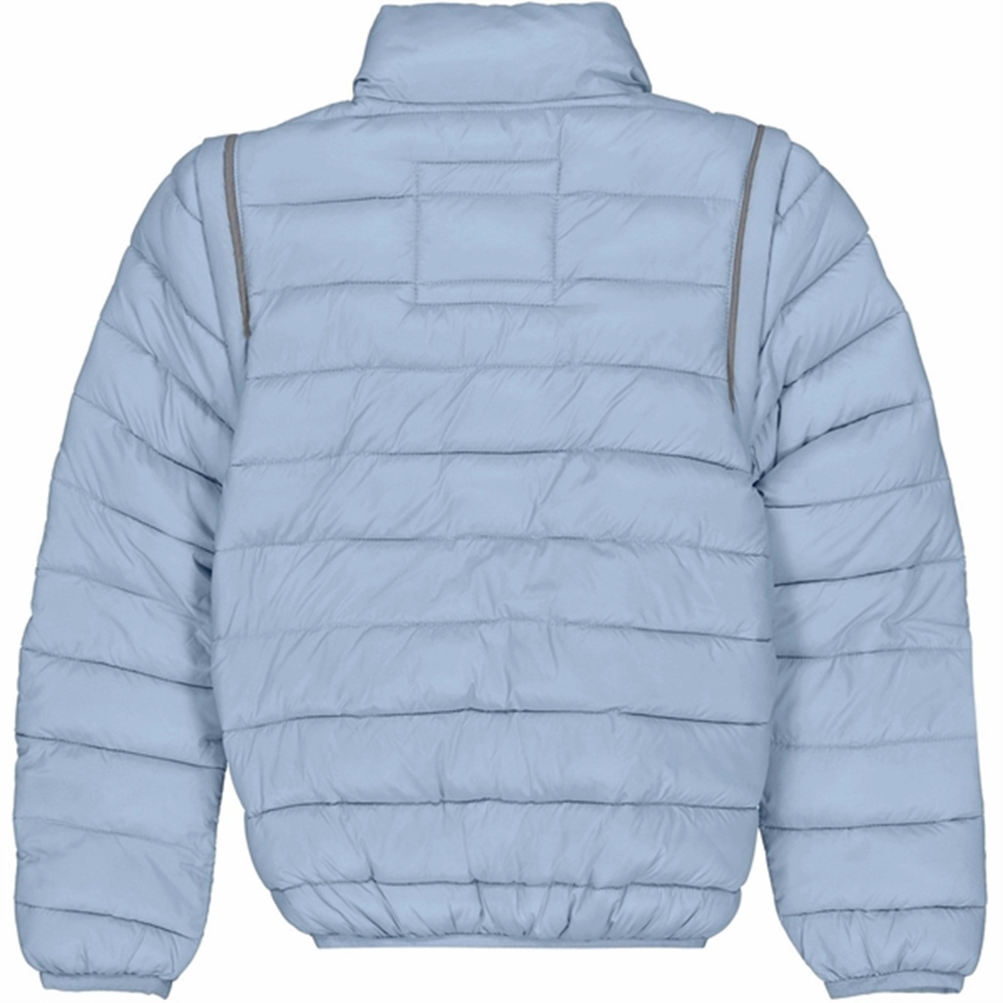 Mikk-Line Nylon Puffer 2 in 1 Jacket Faded Denim Minimalist