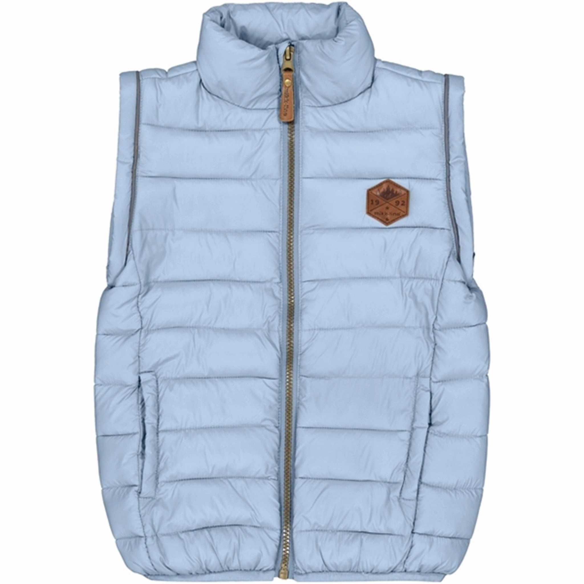 Mikk-Line Nylon Puffer 2 in 1 Jacket Faded Denim Minimalist
