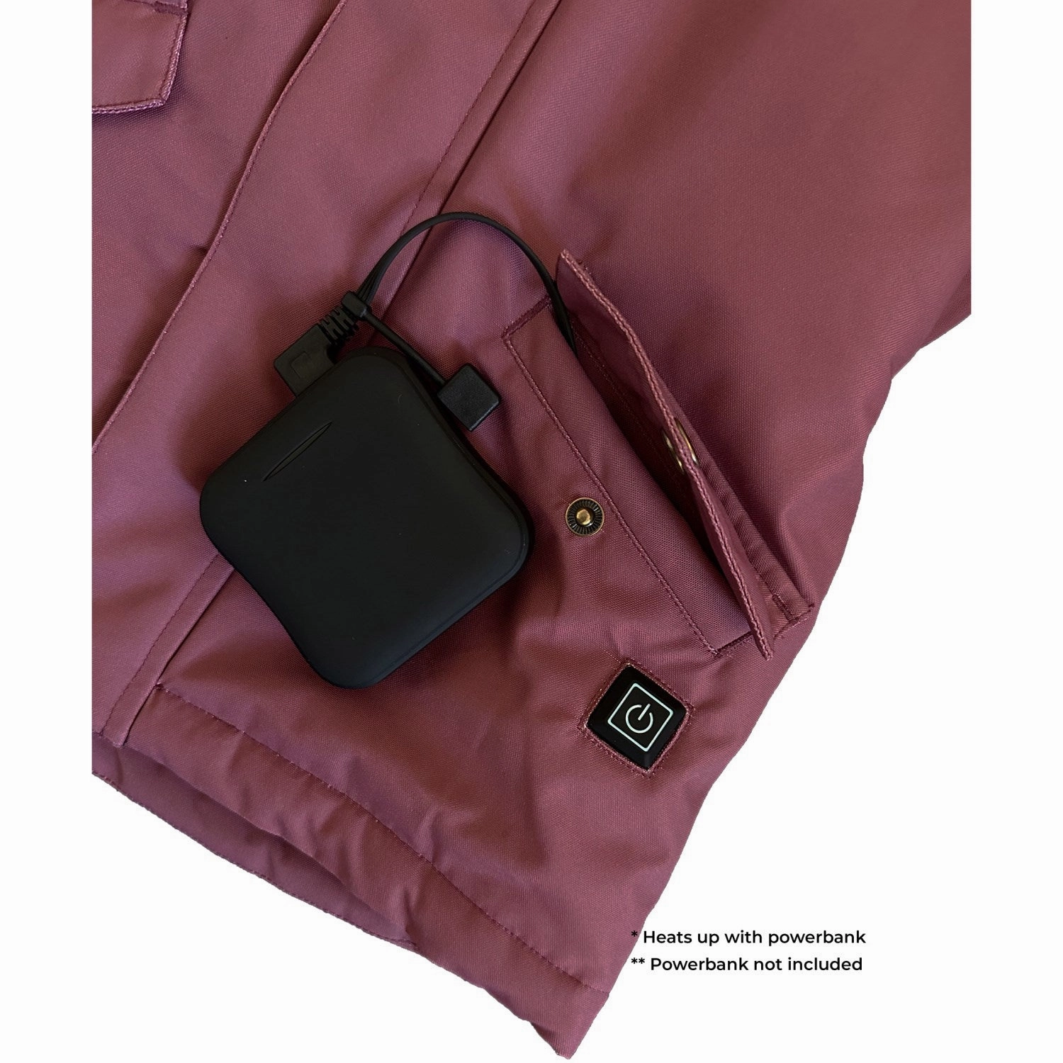 Mikk-Line Rose Brown Heating Jacket Cotton