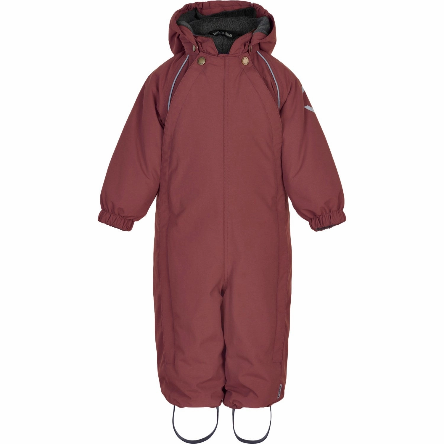 Mikk-Line Rose Brown Nylon Suit Solid Hem Minimalist
