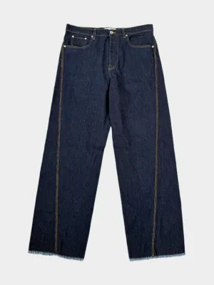 miladys new arrivals tops new collection clothing Pantaloni In Denim Blu Con Fondo Sfrangiato new arrivals for women