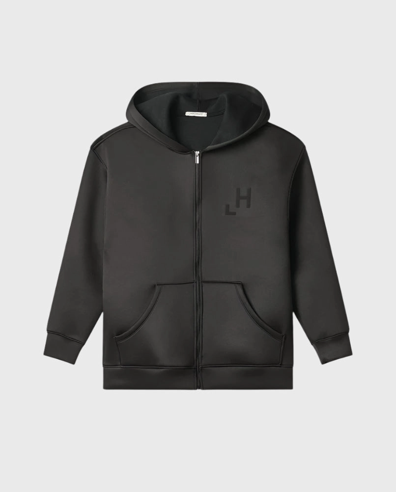 Felpa Full Zip In Neoprene Con Cappuccio E Stampa Flock new collection bathu new arrivals new arrival charles and keith bag