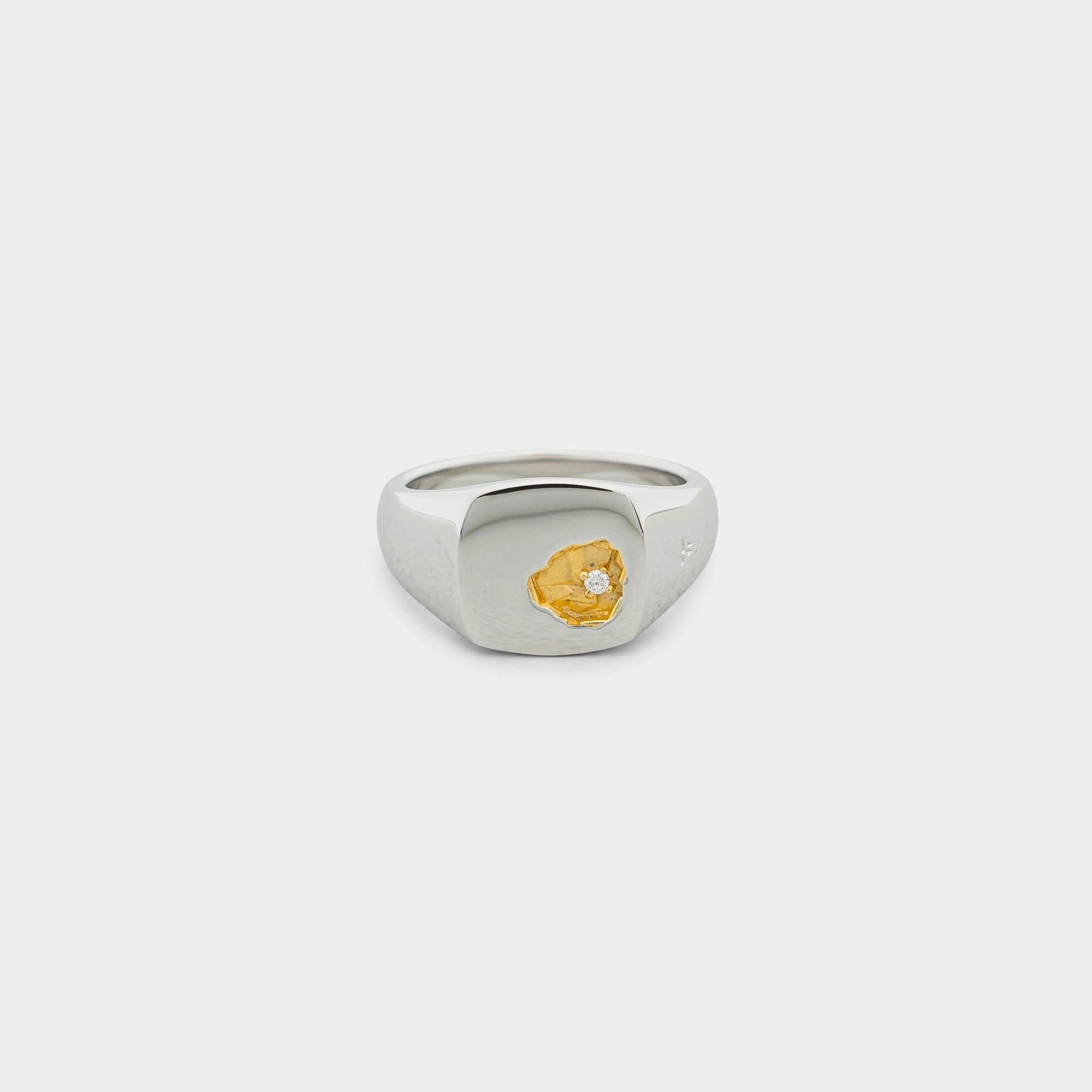 Mined Ring Small Diamond - 925 Silver/18K Gold hoka new arrivals new movie releases this week