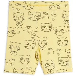 Mini Rodini Yellow Cathlethes Aop Bike Shorts Minimalist Athletic