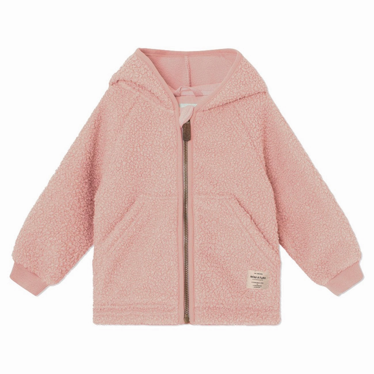 Mini A ture Adobe Rose Liff Teddy Fleece Jacket Crafted Beading