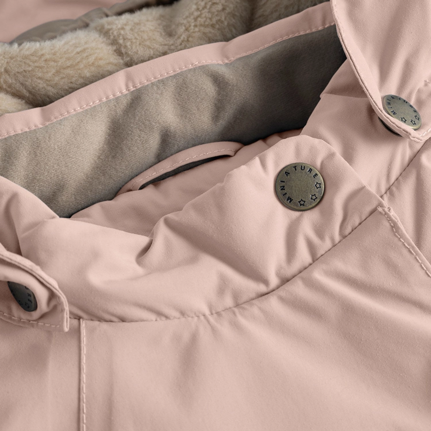 Mini A ture Adobe rose Wang Fleece Winter Jacket m. Fur Exquisite