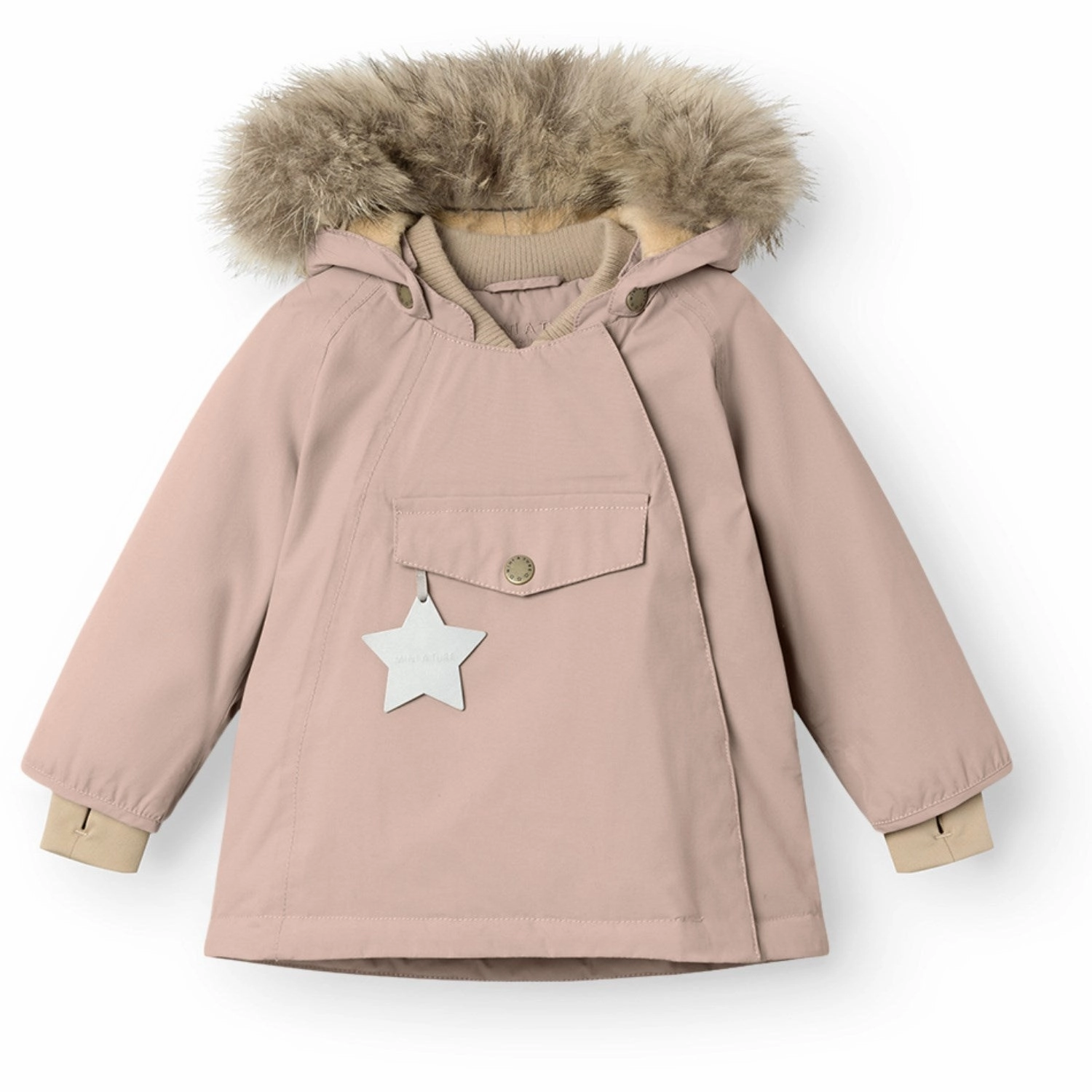Mini A ture Adobe rose Wang Fleece Winter Jacket m. Fur Exquisite Polished