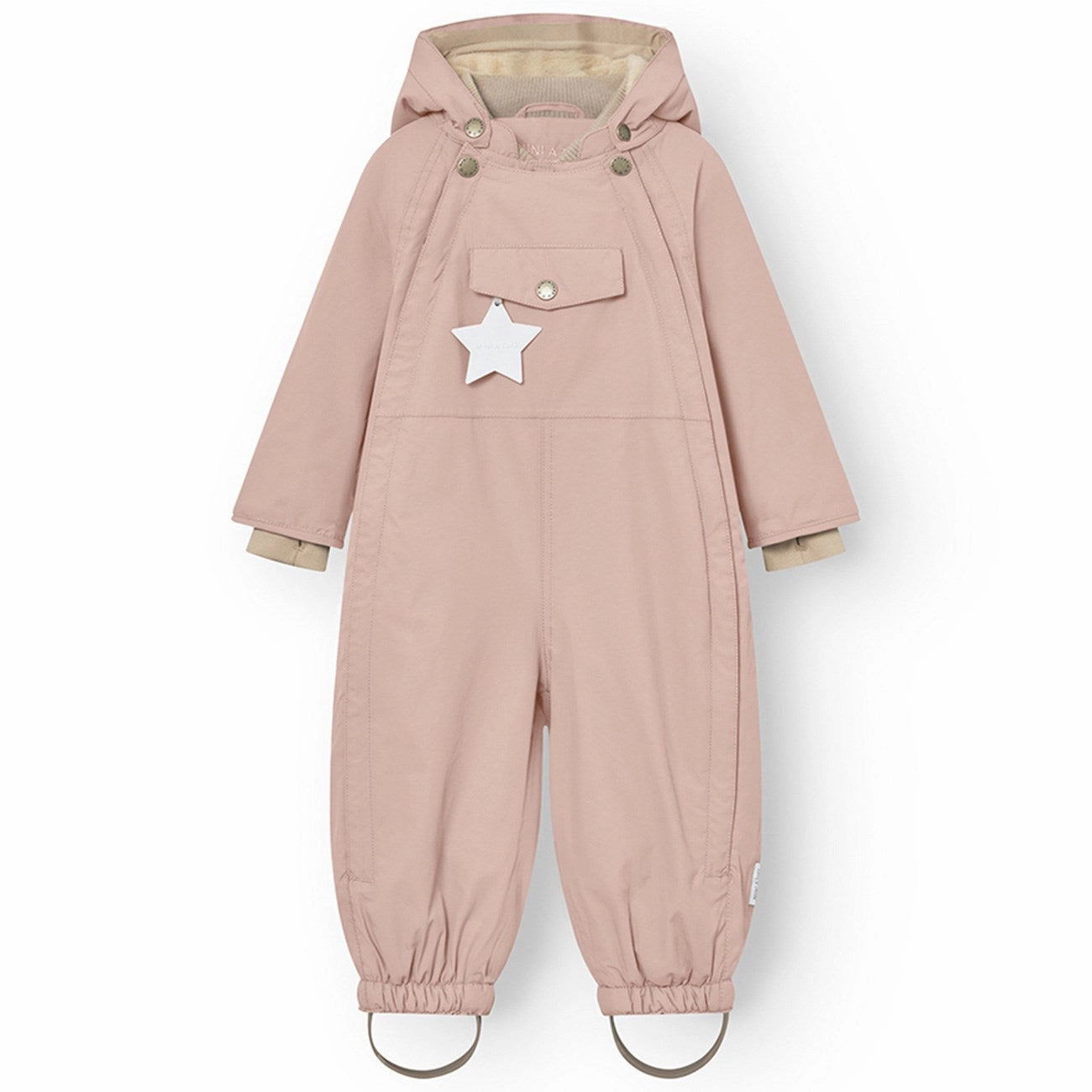 Mini A ture Adobe rose Wisti Fleece Snowsuit Zipper Fabric