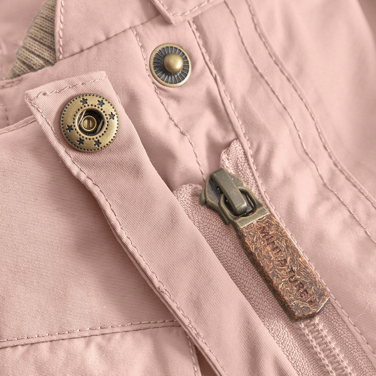 Mini A ture Adobe rose Wisti Fleece Snowsuit Zipper