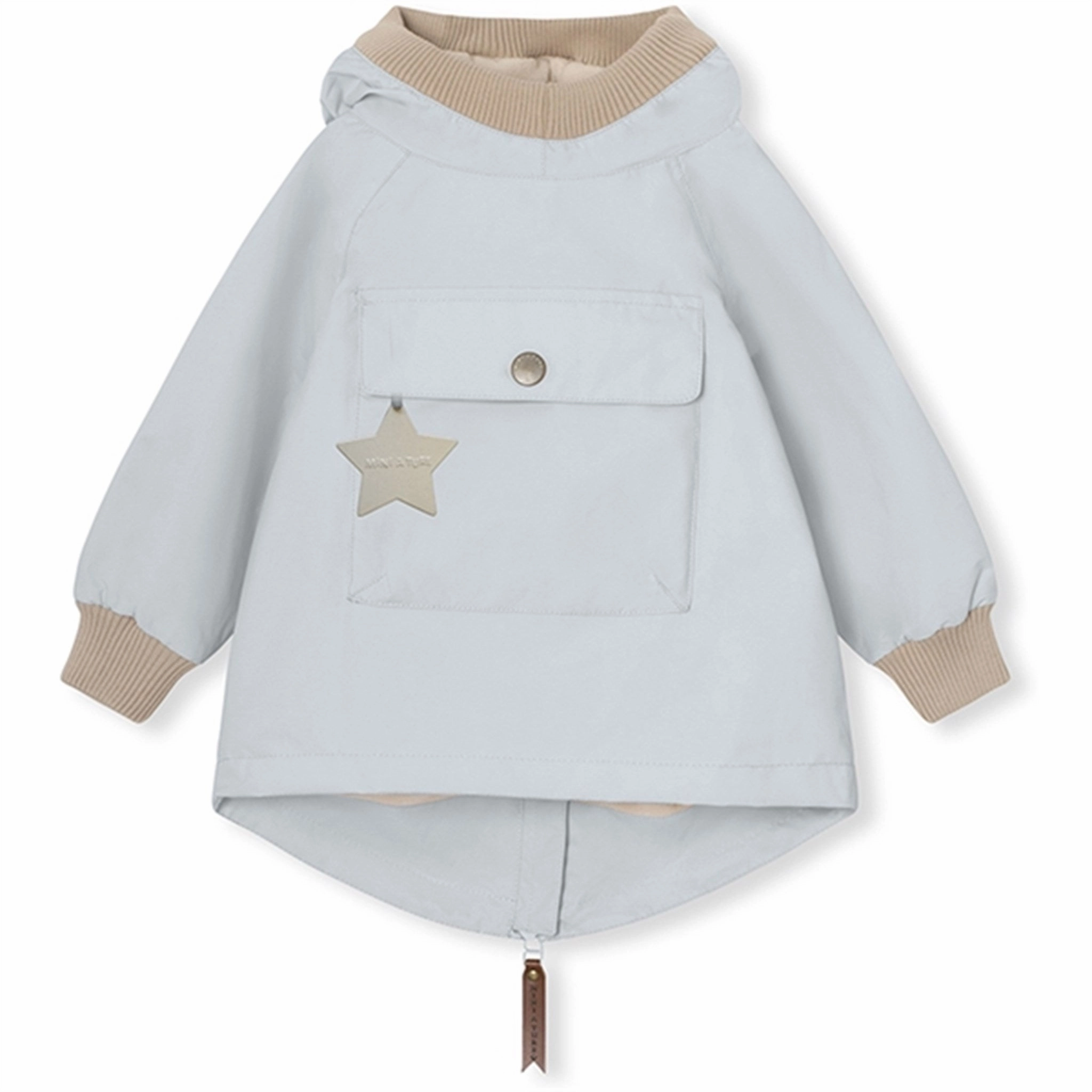 MINI A TURE BABYVITO Spring Anorak w/Fleece Lining Pearl Blue Premium Luxury