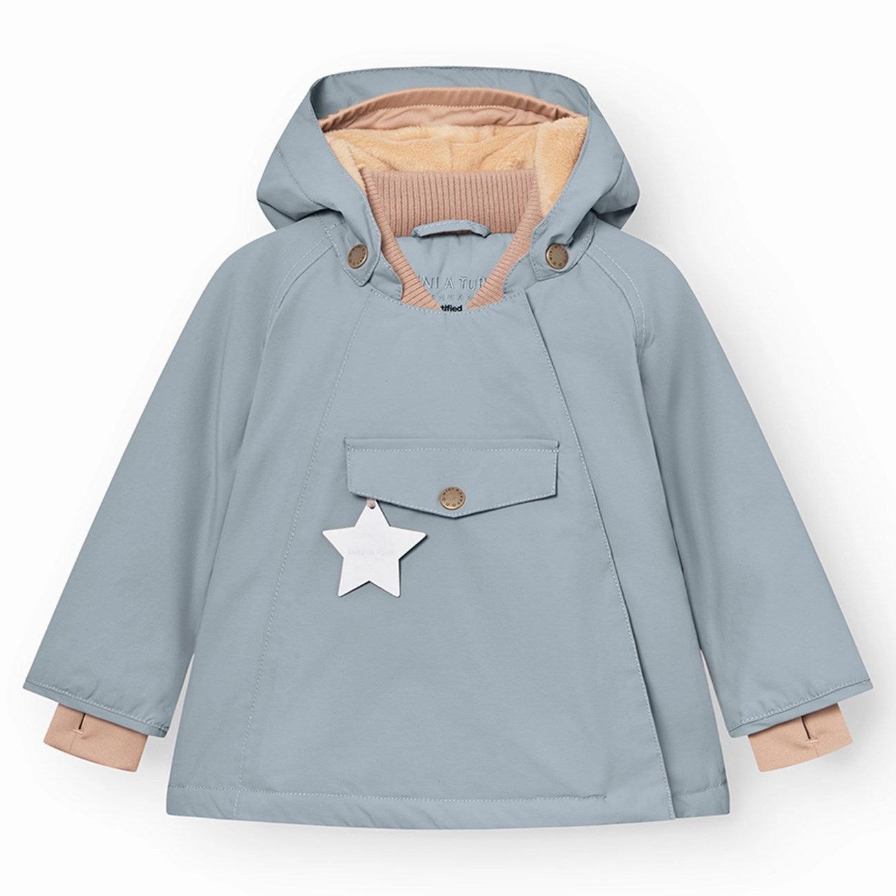 Mini A ture Citadel blue Wang Fleece Winter Jacket Slim Signature