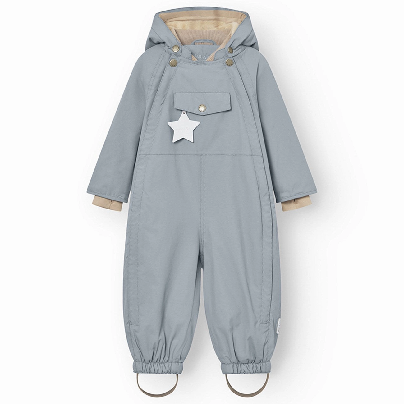 Mini A ture Citadel blue Wisti Fleece Snowsuit Elegant Knit