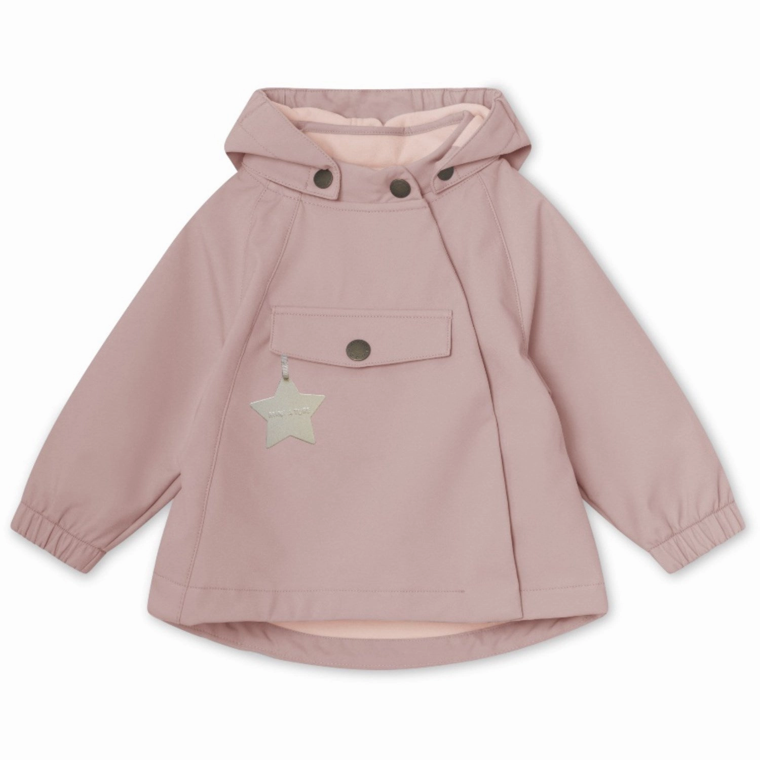 Mini A ture Cloudy Rose Wai Spring Softshell Jacket. GRS Polyester Crafted