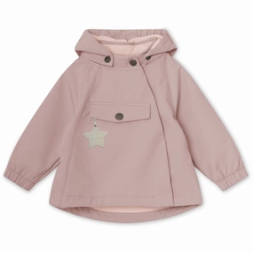 Mini A ture Cloudy Rose Wai Spring Softshell Jacket. GRS Polyester Crafted
