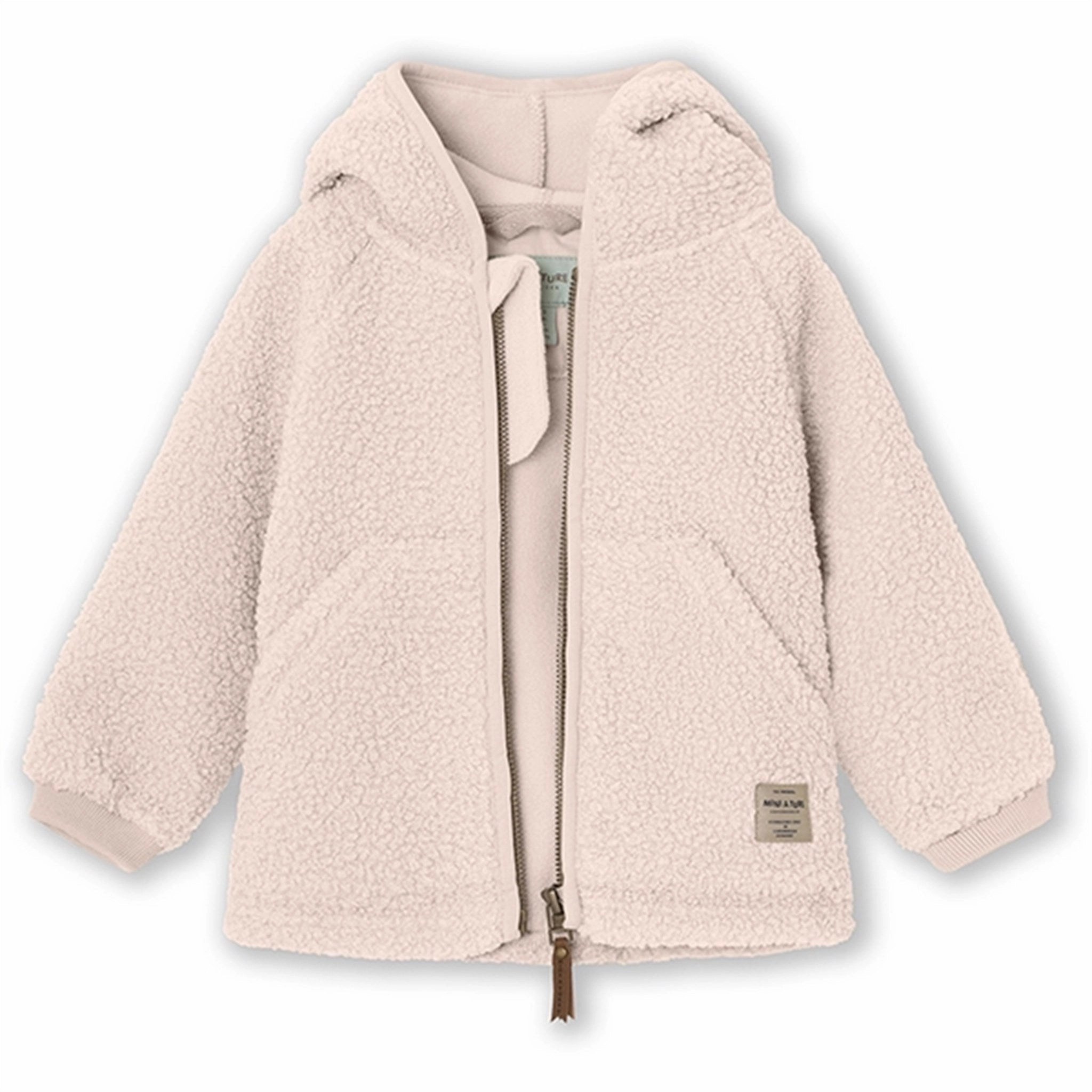 MINI A TURE LIFF Teddy Fleece Jacket Mauve Chalk Laid-back