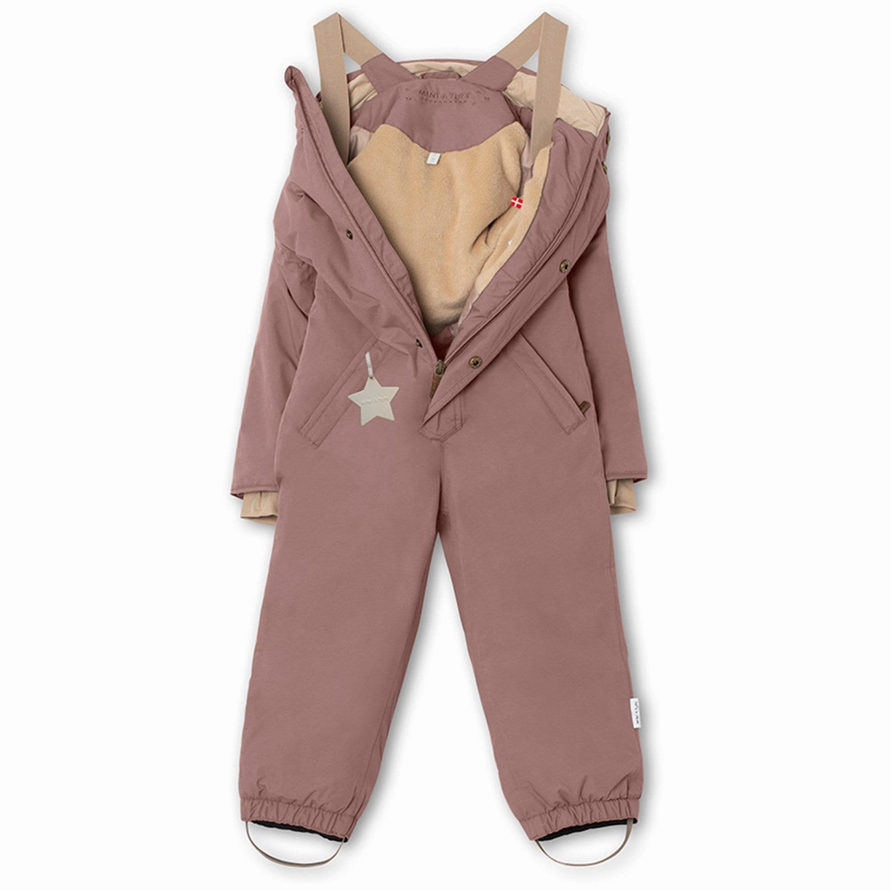 Mini A ture Light plum Wanni Fleece Snowsuit Print