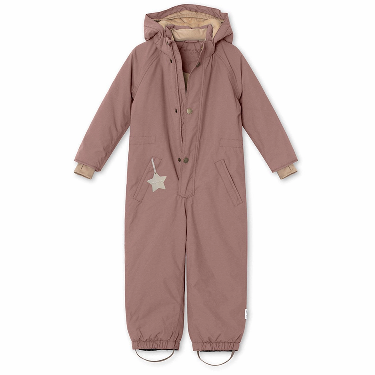 Mini A ture Light plum Wanni Fleece Snowsuit Print