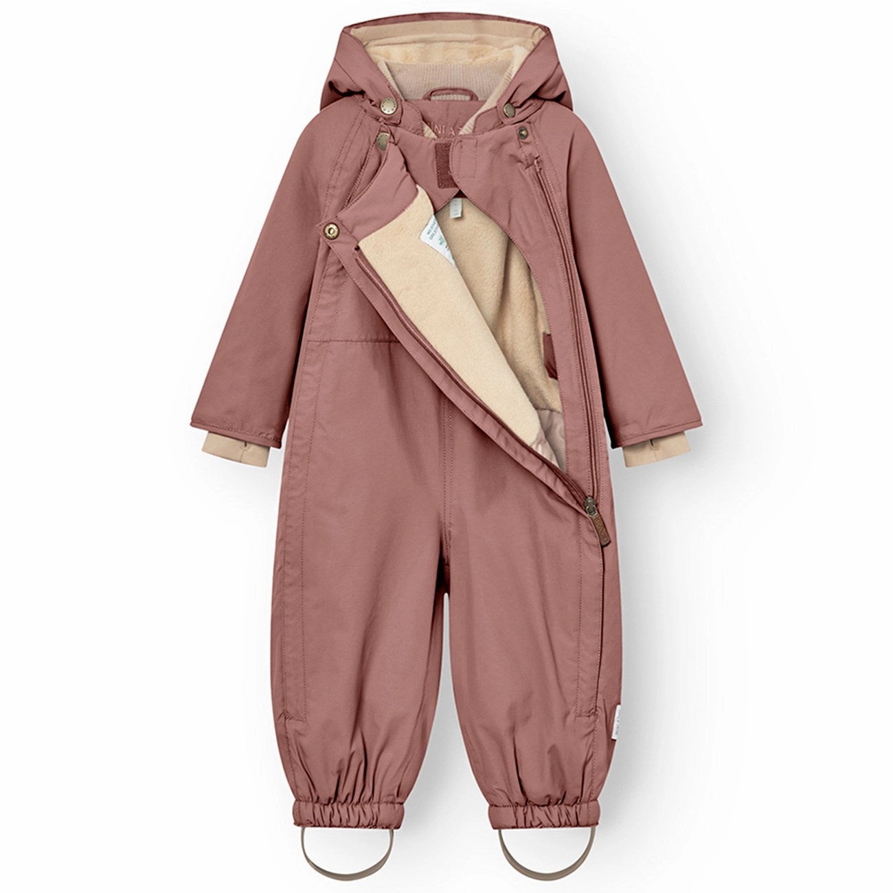 Mini A ture Light plum Wisti Fleece Snowsuit Refined