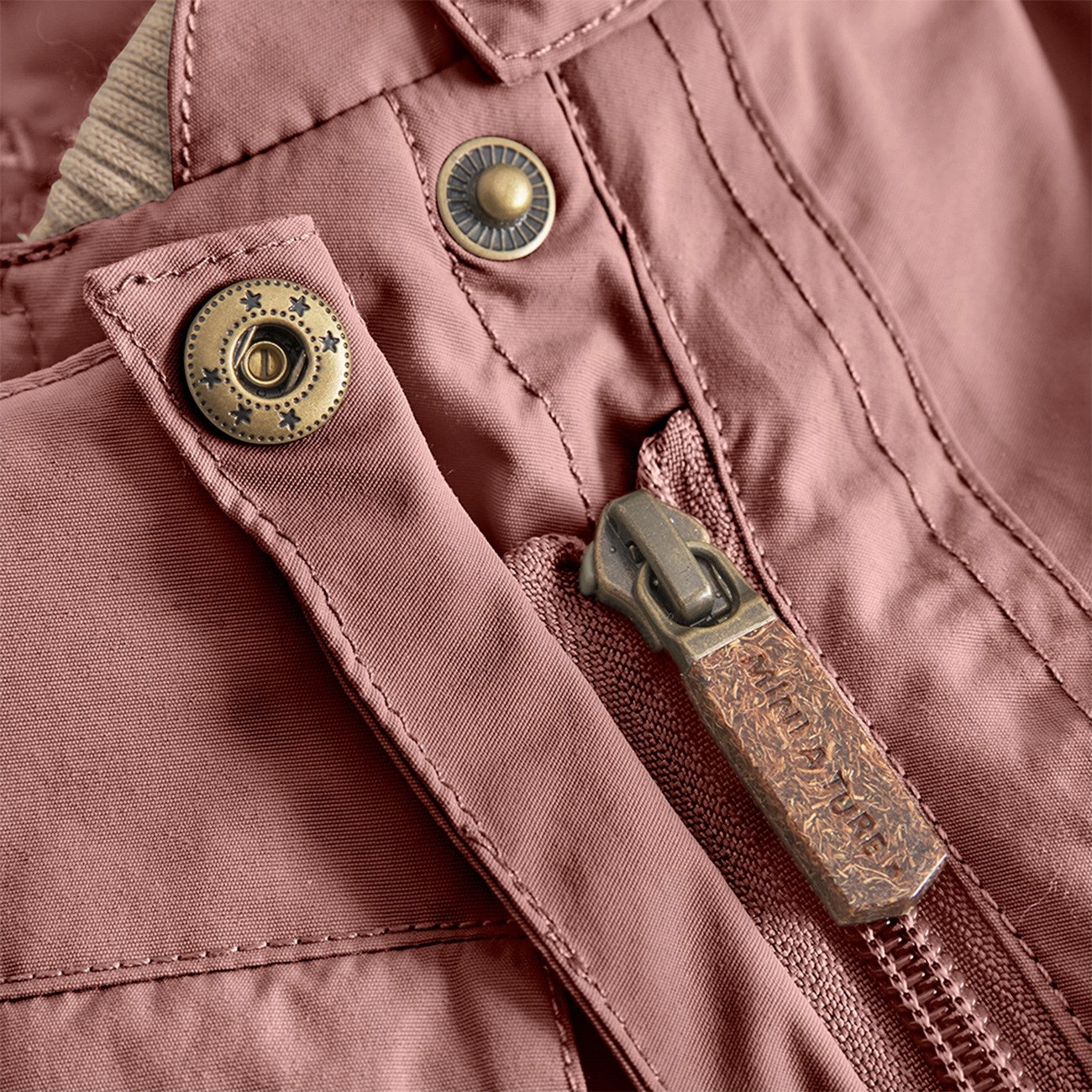 Mini A ture Light plum Wisti Fleece Snowsuit Refined