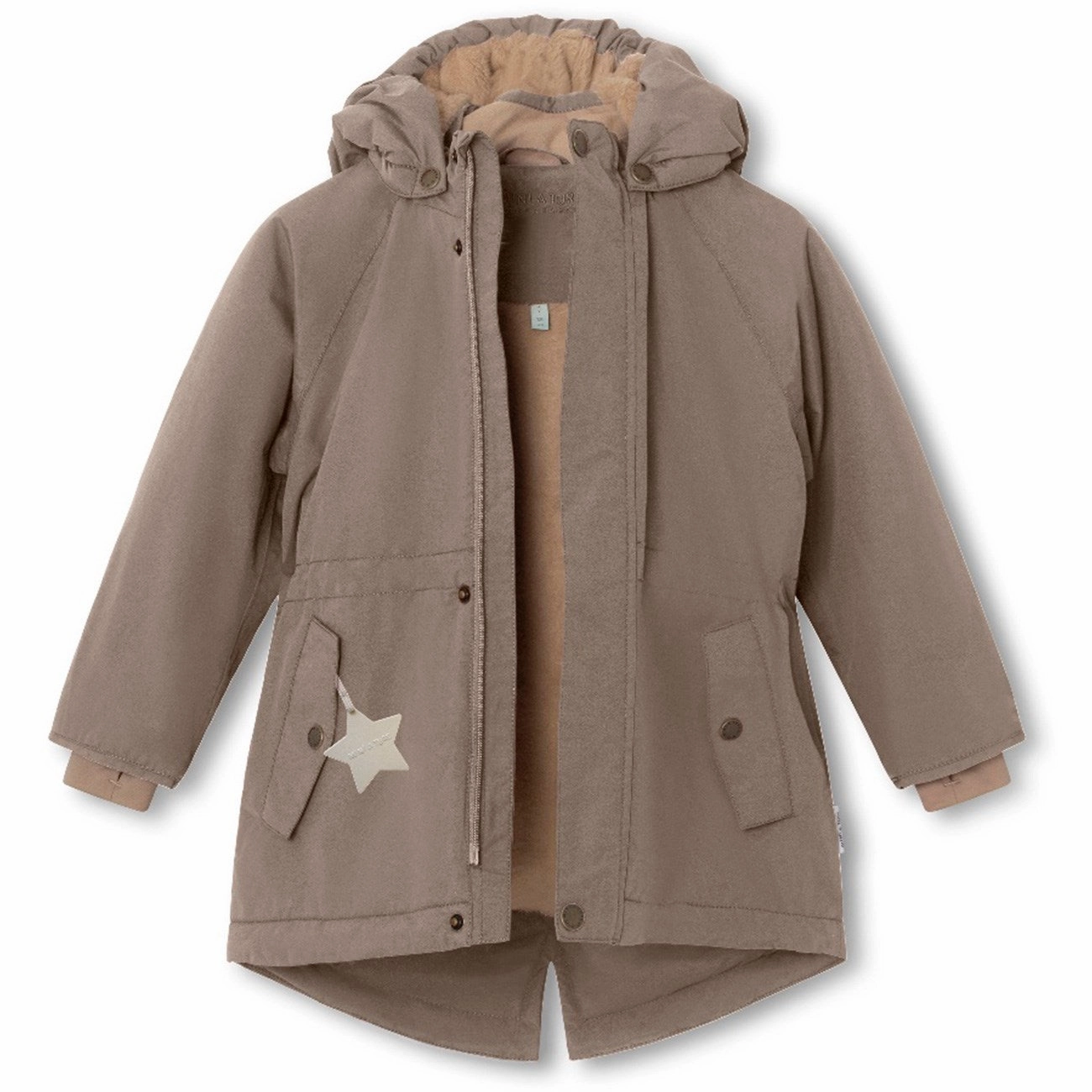 Mini A ture Morel grey Vikania Fleece Winter Jacket Cotton