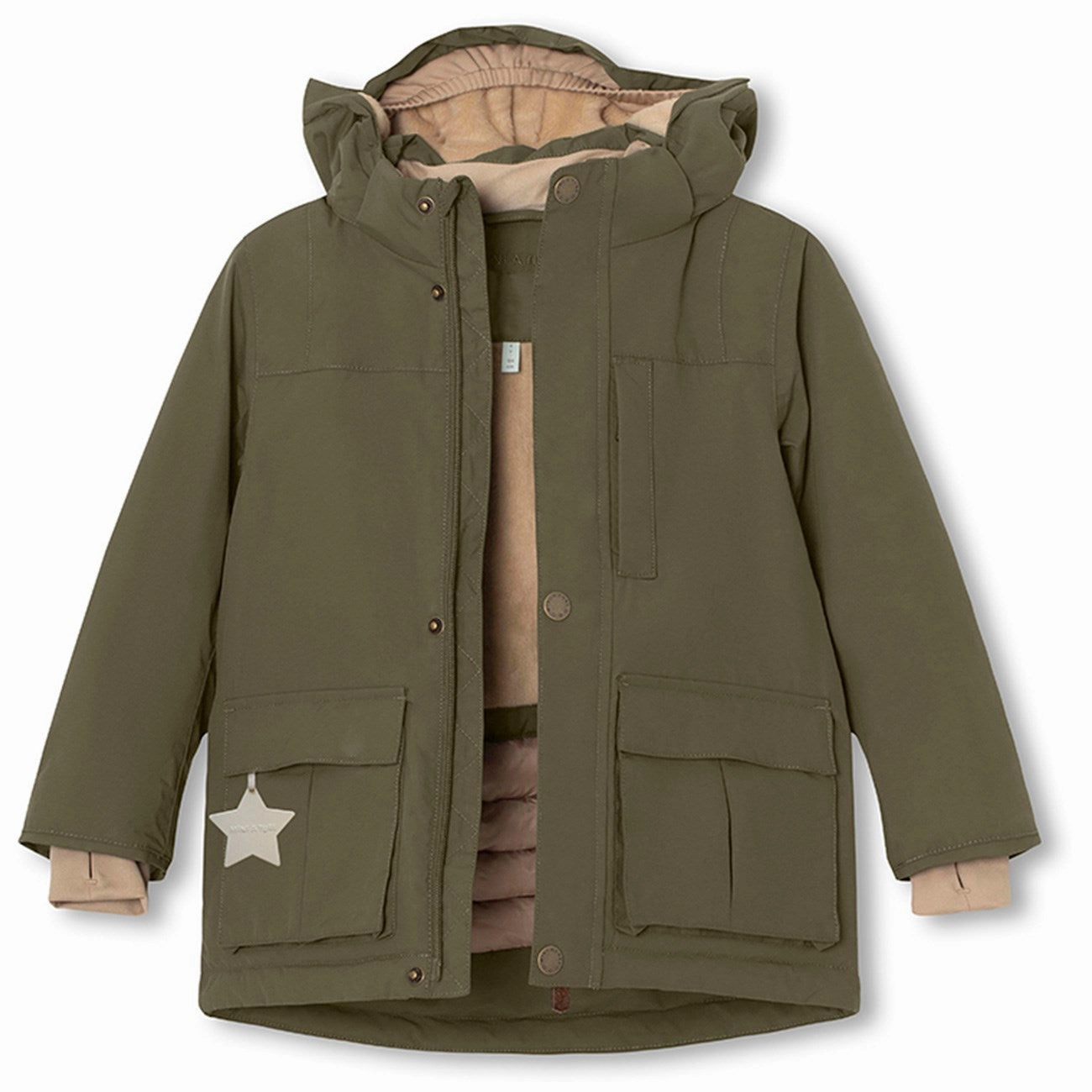 Mini A ture Olive night Kastorio Fleece Winter Jacket Durable