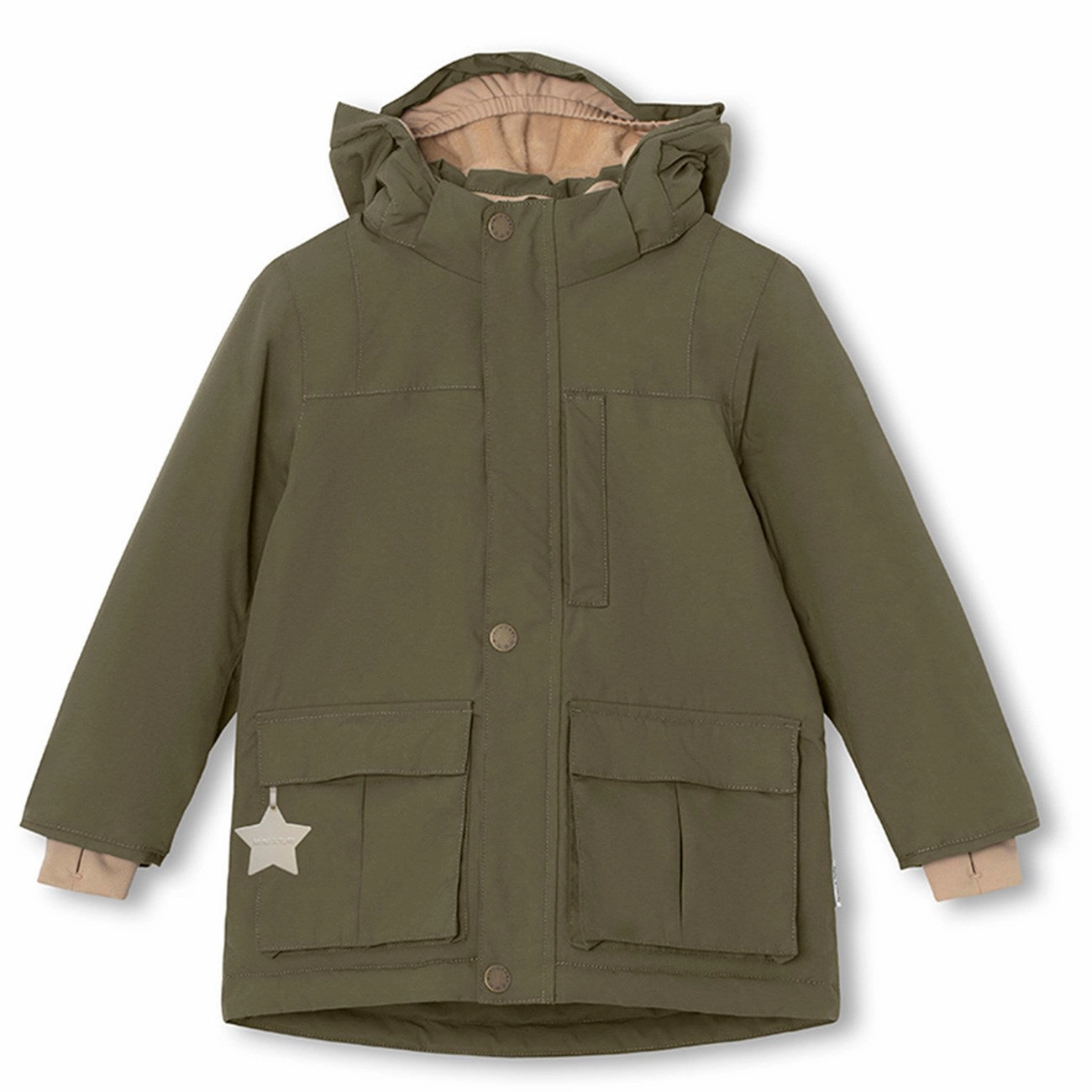 Mini A ture Olive night Kastorio Fleece Winter Jacket Durable Oversized