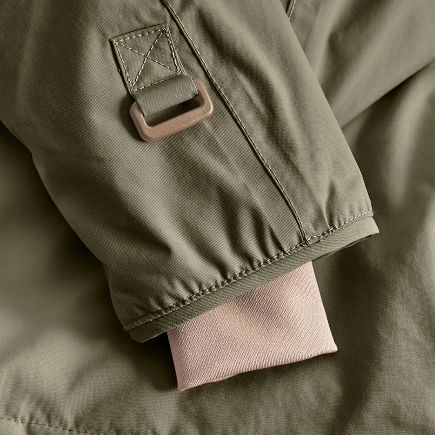 Mini A ture Olive night Wang Fleece Winter Jacket m. Fur Tailored